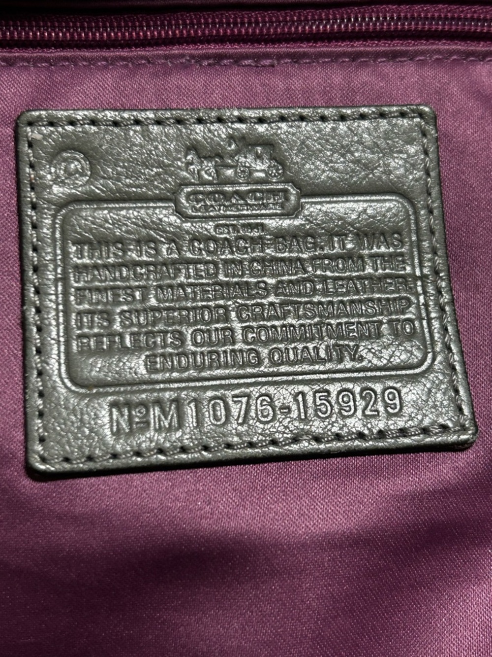 COACH “Maddison”  Dotted Op Art Convertible Hobo, Style F15929, Silver - Picture 6 of 16